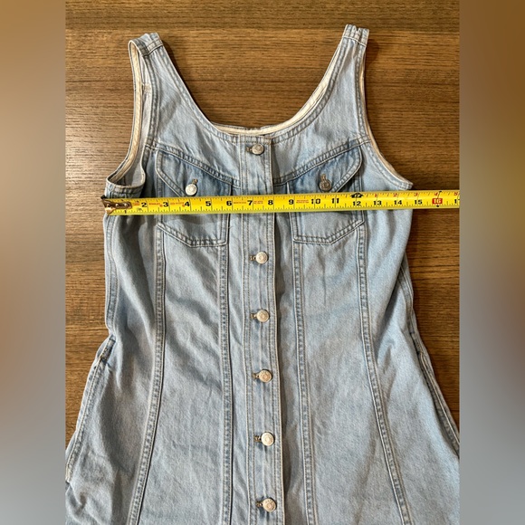 Madewell Denim Sleeveless Seamed Mini Dress-Light Wash-Size 4 - Picture 13 of 13